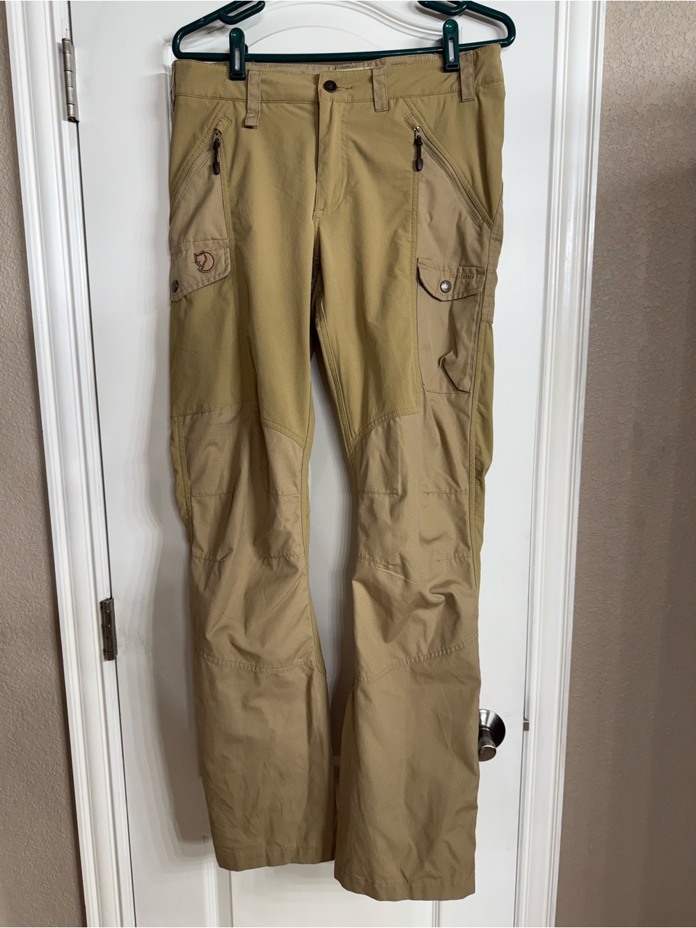 Fjallraven Women’s Nikka Trousers Regular Fit Mid-Waist Tan Sz 32-33